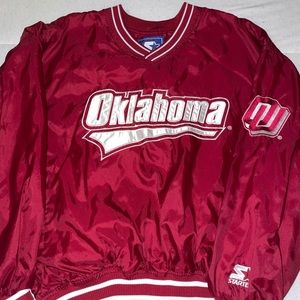 OU Oklahoma University Starter Pullover Windbreaker Jacket